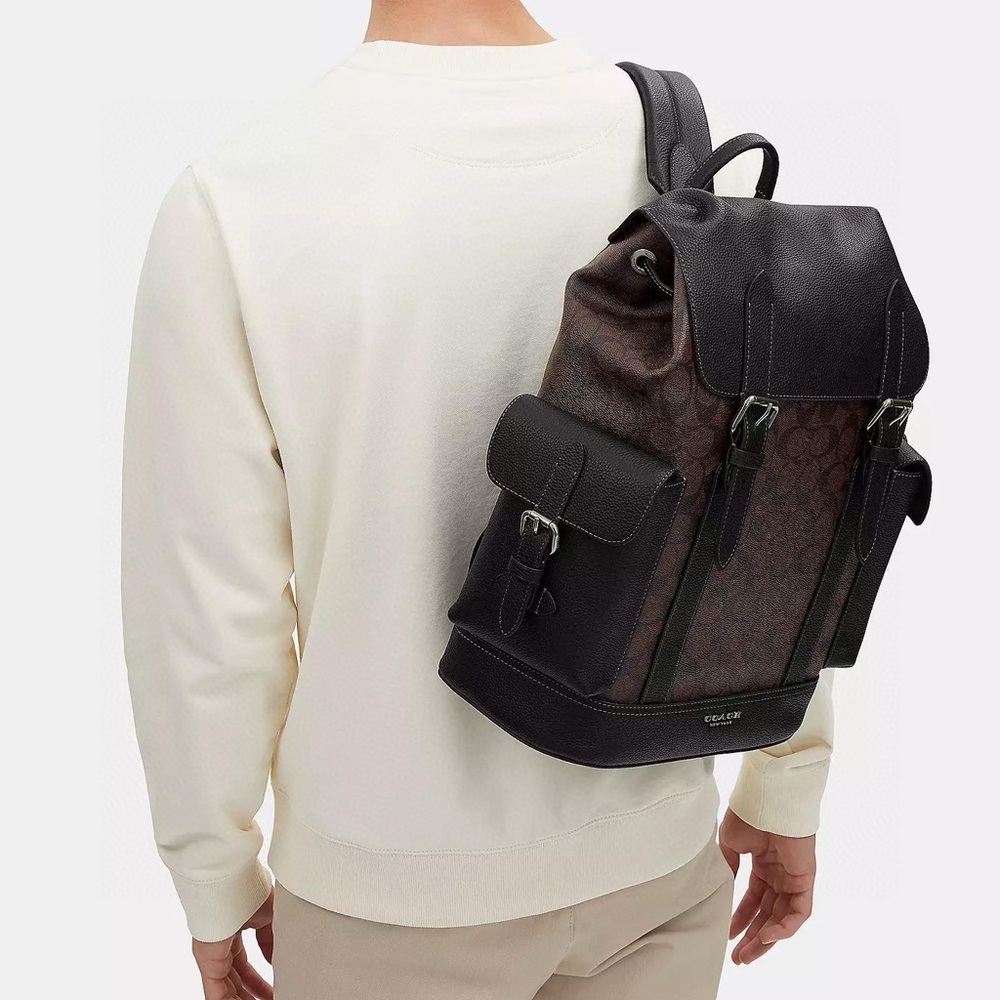 NWT Coach Hudson Backpack in Signature c r388 - Picture 7 of 16